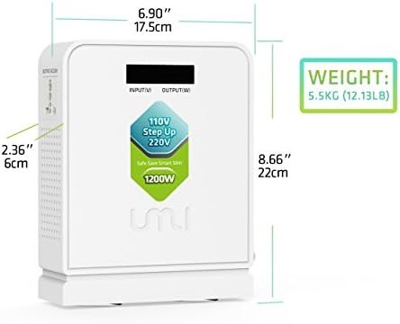 UMI Step Up Voltage 110v to 220v Converter, Heavy Duty Power Converter 110v to 2... - Image 3