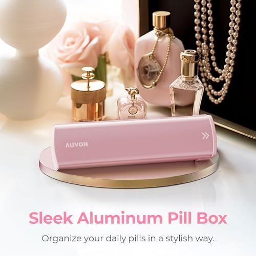 AUVON Aluminum Alloy Weekly Pill Organizer with Slide Design, Travel Pill Box 7 ... - Image 9