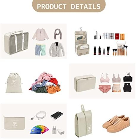 BRAQ 9 Pcs Packing Cubes for Suitcase Set Luggage Organizers, Lightweight Travel... - Image 6