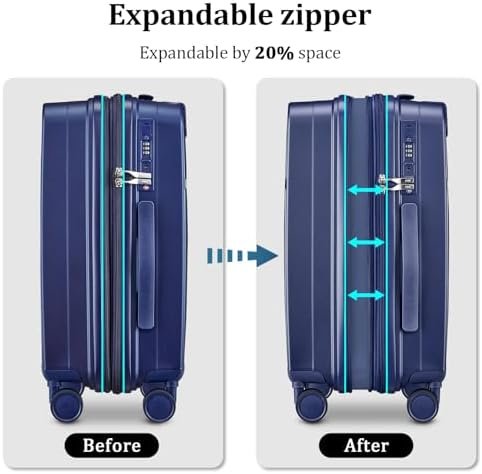 Joyway Luggage Sets 3 Piece, Expandable Suitcase set with Spinner Wheels and Cha... - Image 4