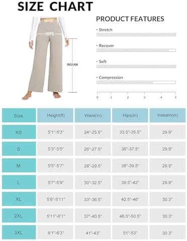 BALEAF Women's Wide Leg Yoga Pants Crossover High Waist Loose Pants with Pockets... - Image 8