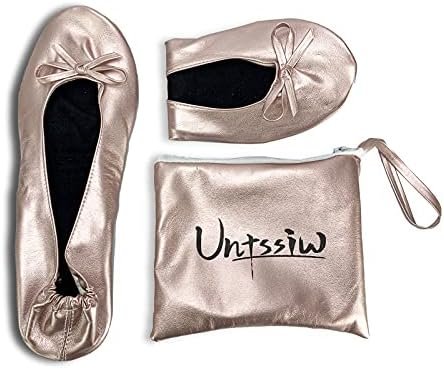 Women's Foldable Portable Ballet Flat Roll Up Slipper Shoes with Travel Pouch - ... - Image 2