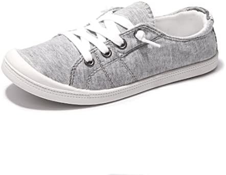 Women's Slip On Canvas Sneaker Low Top Casual Walking Shoes Classic Comfort Flat... - Image 2