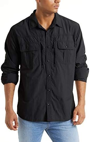 TACVASEN Men's Tactical Shirts Quick Dry UV Protection Breathable Long Sleeve Hi... - Image 2