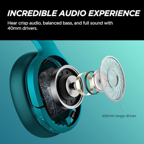 Hybrid Active Noise Cancelling Headphones Wireless Bluetooth Headphones Over Ear... - Image 5