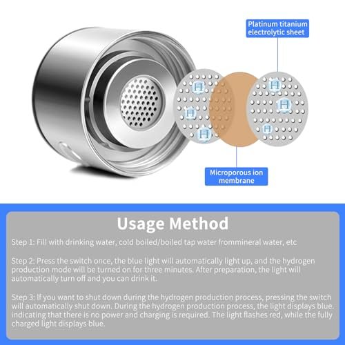 Hydrogen Water Bottle Portable Hydrogen Water Ionizer Machine USB Rechargeable H... - Image 4