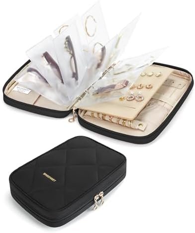 BAGSMART Jewelry Travel Case, Ring Binder Storage Book with Clear Pockets, Zippe... - Image 2