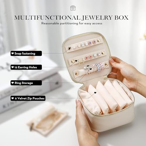 Parima Travel Jewelry Case Organizer - Initial Jewelry Case, Personalized Gifts ... - Image 3
