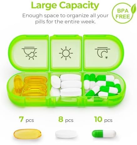 AUVON Weekly Pill Organizer 3 Times a Day, Large 7 Day Pill Box 3 Times a Day wi... - Image 4