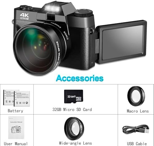 Upgrade 4K Digital Camera for Photography and Video, 16X 48MP Auto-Focus Vloggin... - Image 7