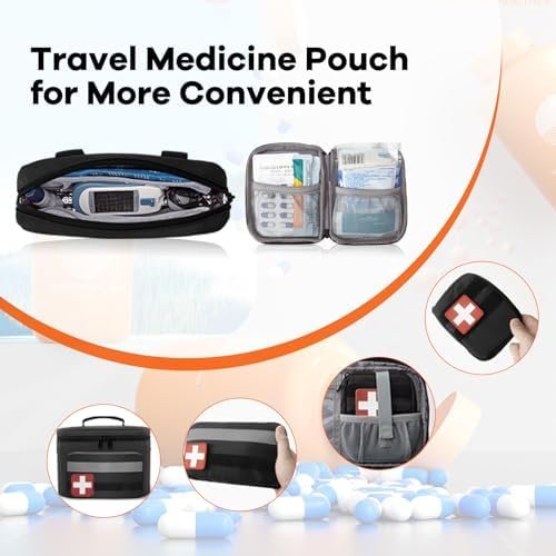 Medicine Organizer Bag, Family First Aid Bag Empty, Medical Bottle Storage Bag f... - Image 8