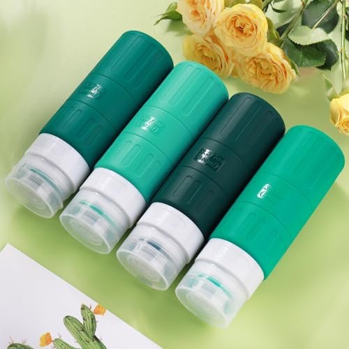 GLAMFIELDS Travel Bottles for Toiletries,TSA Approved 3.3oz Size LeakProof Silic... - Image 5