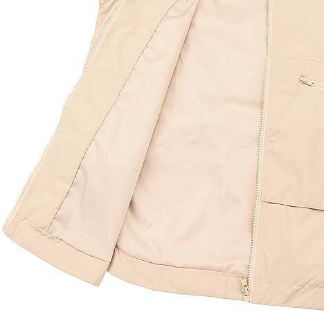 PESION Womens Waterproof Raincoat Lightweight Rain Jacket Trench Coat Hooded Win... - Image 7