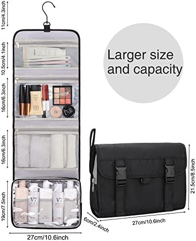 Relavel Travel Hanging Toiletry Bag for Men Women Travel Kit Shaving Bag Waterpr... - Image 5