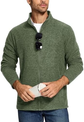 TACVASEN Men's Fleece Jackets Full Zip Lightweight Jacket Casual Soft Warm Coats... - Image 3