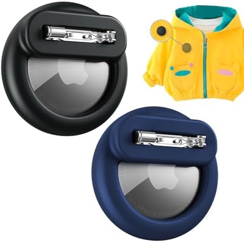 Apple Airtag Holder for Kids, 2 Pack Silicone Airtag Case with Safety Pins, GPS ... - Image 2