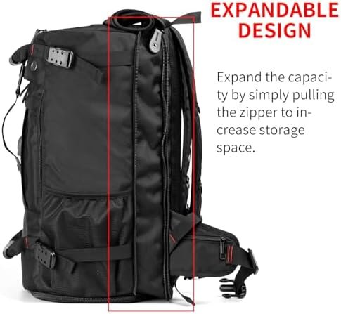 Travel Backpack Carry On Backpack Durable Convertible Duffle Bag Fit for 15.6 In... - Image 5
