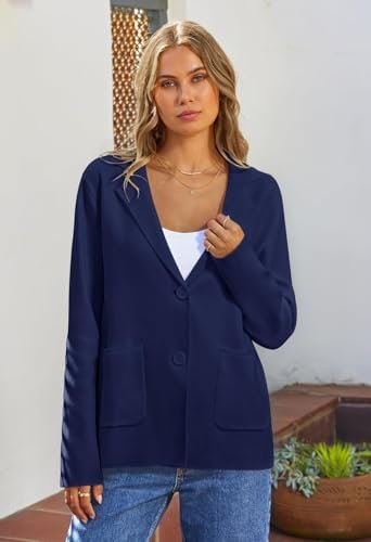 MEROKEETY Women's 2024 Fall Long Sleeve Cardigan Button Lapel Casual Open Front ... - Image 6