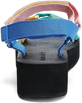 Women's Platform Sandals Casual Wedge Adjustable Velcro Arch Support Yoga Mat He... - Image 5