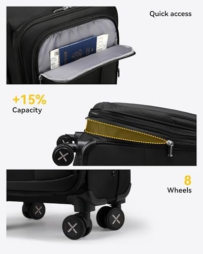 LUGGEX Carry On Luggage - Lightweight Luggage Soft Sided - Expandable Suitcases ... - Image 6