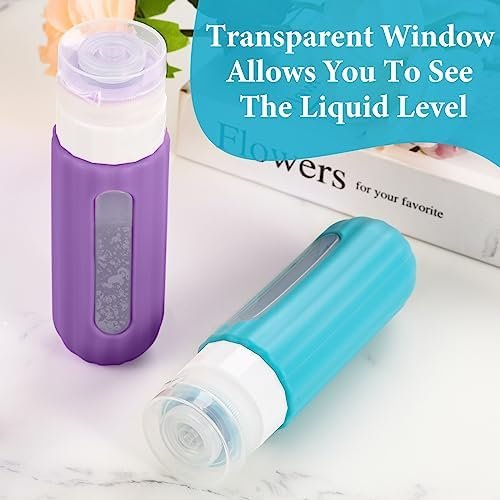 Reusable Silicone Travel Bottles for Toiletries TSA Approved, Leak Proof Travel ... - Image 7