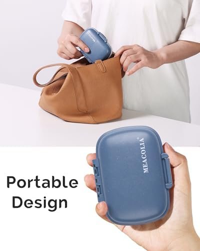MEACOLIA 2 Pack 8 Compartments Travel Pill Organizer Box Moisture Proof Small Pi... - Image 3