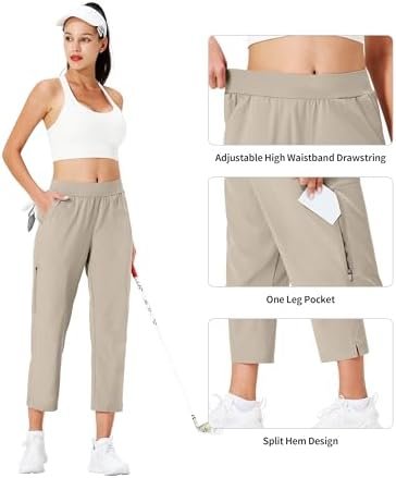 Ksmien Women's Golf Pants Lightweight High Waisted 7/8 Ankle Pant with 4 Pockets... - Image 5