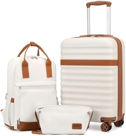 Kono Airline Approved Suitcase Set 3 Piece Luggage Set Lightweight Carry On Trav... - Image 2