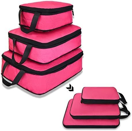 YZAOLL Compression Packing Cubes for Travel Expandable Packing Organizers 3pcs S... - Image 2