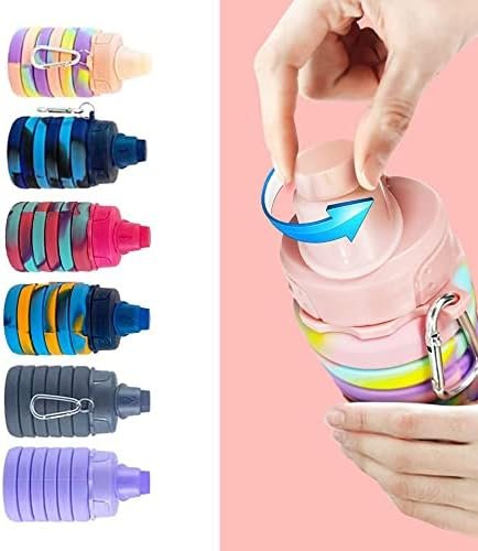 Collapsible Water Bottles 500 ml 2 pack with silicone collapsible cup 200 ml 2 p... - Image 4