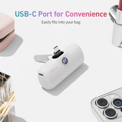 iWALK Small Portable Charger Mini Power Bank for iPhone 15: 20W PD Fast Charging... - Image 4