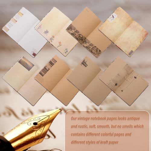 Vintage Junk Journal Notebook Blank Bullet Journals, Travel Journal, Writing Jou... - Image 5