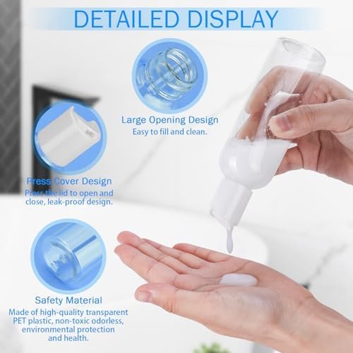 6 Pack 3.4 oz Travel Bottles for Toiletries-TSA Approved Travel Bottles Leakproo... - Image 3