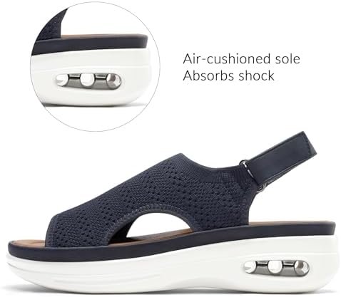 mysoft Women's Comfortable Air Cushion Support Walking Sandals Breathable Knit S... - Image 3