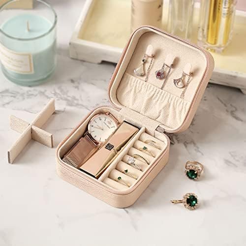 Travel Jewelry Case, Mini Portable Jewelry Travel Boxes, Small Jewelry Organizer... - Image 5