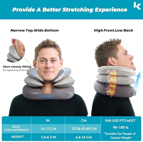 Travel Pillows for Airplanes, Inflatable Travel Neck Pillow for Long Flight, 3-L... - Image 8