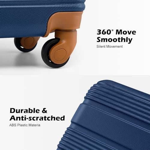 LONG VACATION Luggage Set 20 IN Carry on Suitcase ABS Handshell Luggage 3 Piece ... - Image 4