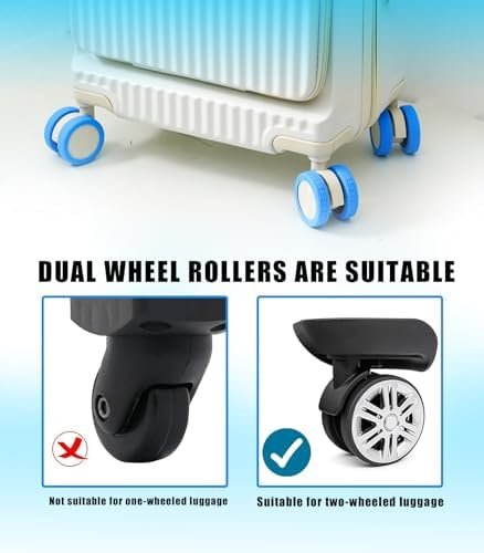 Luggage Wheel Covers 8 Pack Silicone Fit Protects Wheel Suitcase Wheel Covers Pr... - Image 4