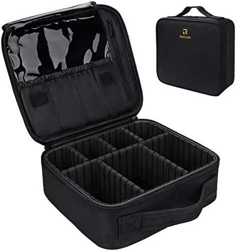 Relavel Travel Makeup Train Case Makeup Cosmetic Case Organizer Portable Artist ... - Image 2