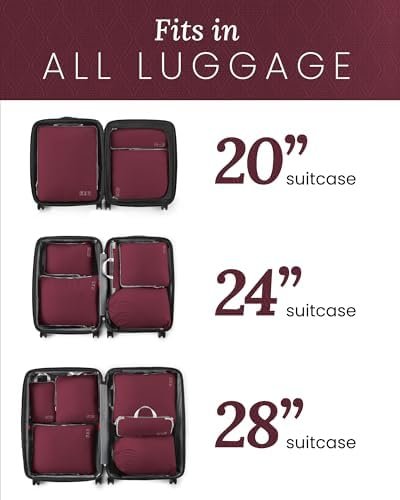 OlarHike 6 Set Compression Packing Cubes for Suitcases,Travel Essentials, Lightw... - Image 5