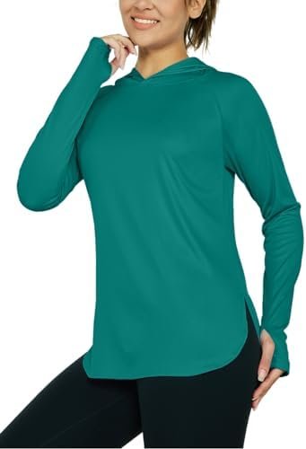 Women's Sun Protection Shirt UPF 50+ Long Sleeve Hoodie UV SPF T-Shirts Rash Gua... - Image 3