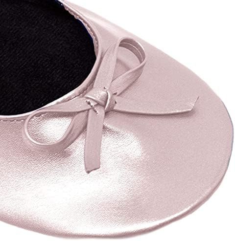 Women's Foldable Portable Ballet Flat Roll Up Slipper Shoes with Travel Pouch - ... - Image 7