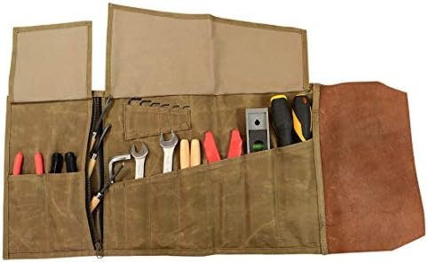 Hide & Drink, Waxed Canvas & Leather Tool Roll, Multi-Tool Bag, Travel Multipurp... - Image 2