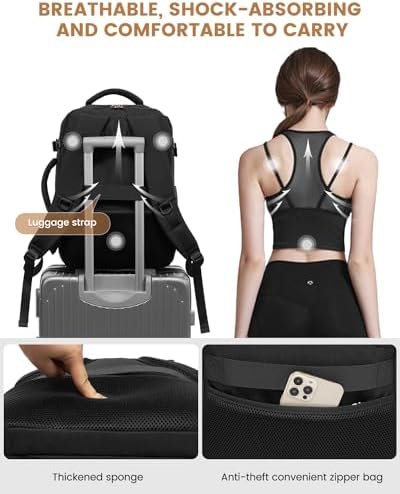 LOVEVOOK Travel Backpack For Women, 40L Travel Back pack Carry On Backpack For A... - Image 6