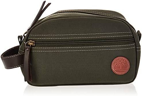 Timberland mens Toiletry Bag Canvas Travel Kit Organizer, Olive, One Size - Image 2