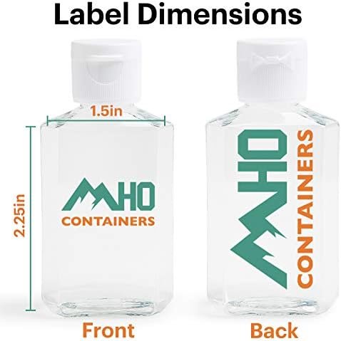 | Clear, Refillable Flip-Top Bottles | BPA/Paraben-Free, 2 fl oz (60 mL) — Set o... - Image 4