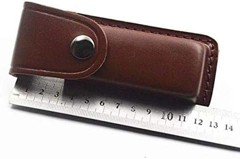 Pu Leather Hiking Pouch Belt Knife Sheath Snap Fastener Hunt Holder Pocket for T... - Image 4