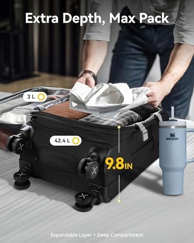 LUGGEX Carry On Luggage - Lightweight Luggage Soft Sided - Expandable Suitcases ... - Image 4