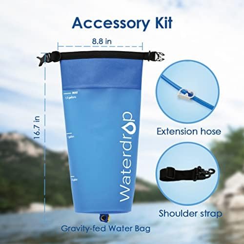 Waterdrop Gravity Water Bag for Camping, Travel, Backpacking, Hiking and Emergen... - Image 7