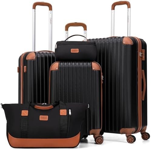Luggage Sets 5 Piece Suitcases with Wheels, Suitcase Set ABS Hard Case Luggage w... - Image 2